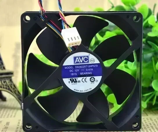 Original DS09225T12HP079 DC 12V 0.41A AVC four 9025 4-lines PWM temperature control CPU cooling fan