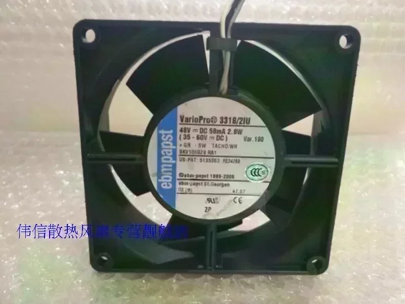 Original ebmpapst 3318 / 21u 48V 2.8W 9CM 9032 90 * 90 * 32mm three-wire dual ball bearing cooling fan