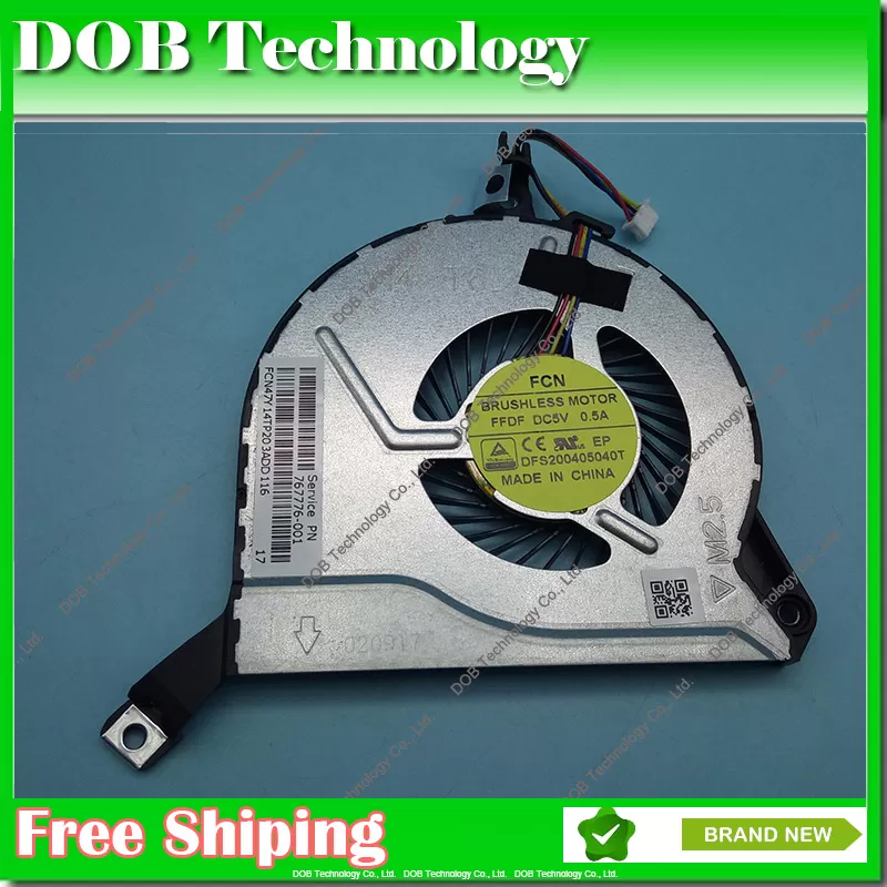 Original New CPU Cooler Fan For HP 15-p227tx 15-p000 15-P029nr 14-v062us 14-v049TX 14-V000 14-V100 17-F000 17-F100 767776-001