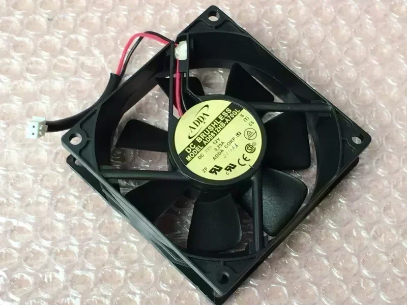 Original ADDA AD0812HB-A70GL 8025 8cm DC 12V 0.25A 2-wires dual ball cooling fan
