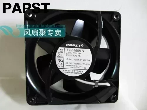 Papst typ 4658n 12CM 120MM 120*120*38MM AC 230v 19w 18w high-temperature full metal axial cooling fan