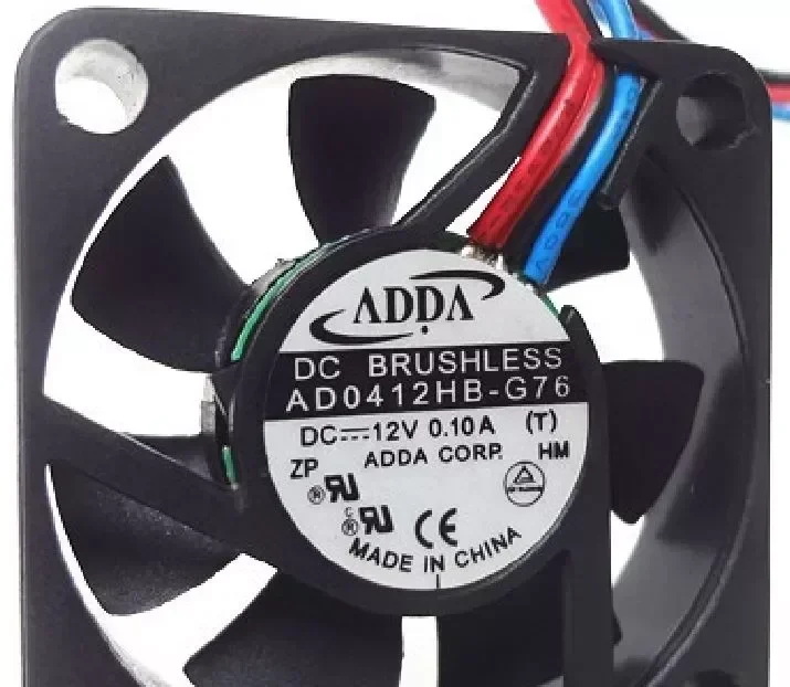 Original ADDA AD0412HB-G76 DC 12V 0.1A 3-wires 40*40*10mm 4CM 4010 Cooling Fan