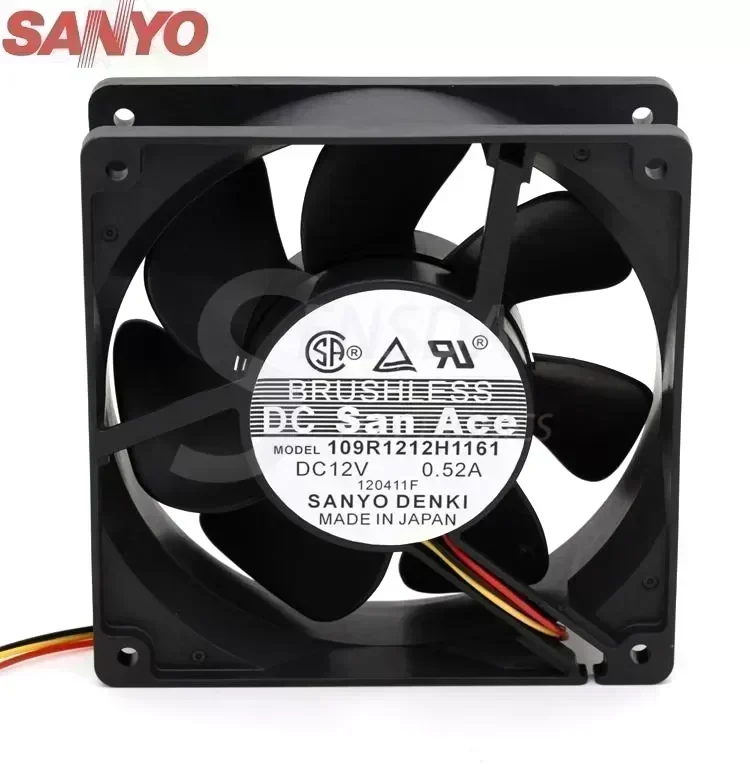 Original Sanyo 109R1212H1161 12CM 120mm 12038 DC 12V 0.52A server inverter computer cpu case axial Cooling Fans