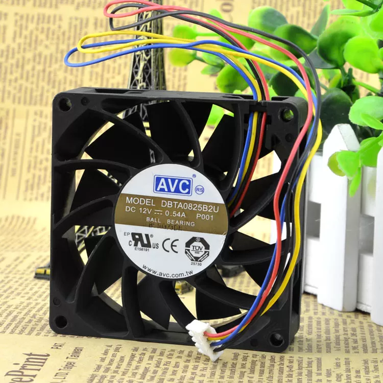 New original 8025 8CM wind volume fan 12V 0.54A DBTA0825B2U PWM intelligent speed control