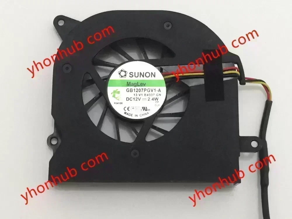 SUNON GB1207PGV1-A 13.V1.B4337.F.GN DC 12V 2.4W 3-wire Server Laptop Fan