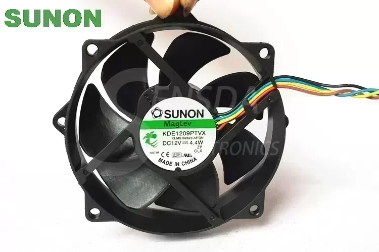 Original Sunon Maglev Round CPU Case Cooling Fan KDE1209PTVX 4 4W 4 Pin DC 12V Tested