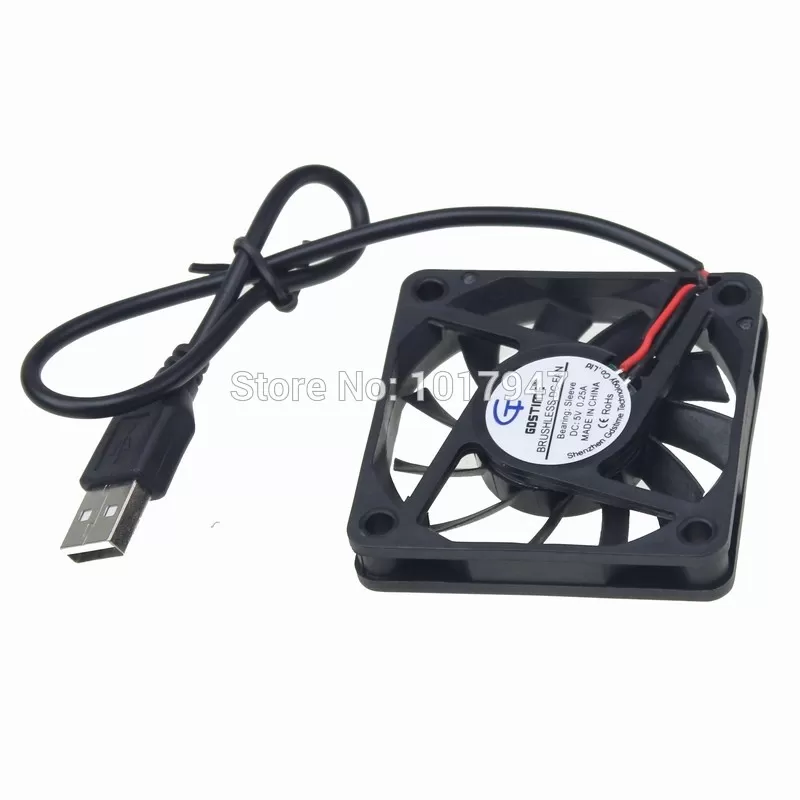 1Pieces Gdstime DC 5V USB 6010 60mm x 10mm 60mm Fans PC Computer Case Cooling Cooler Fan