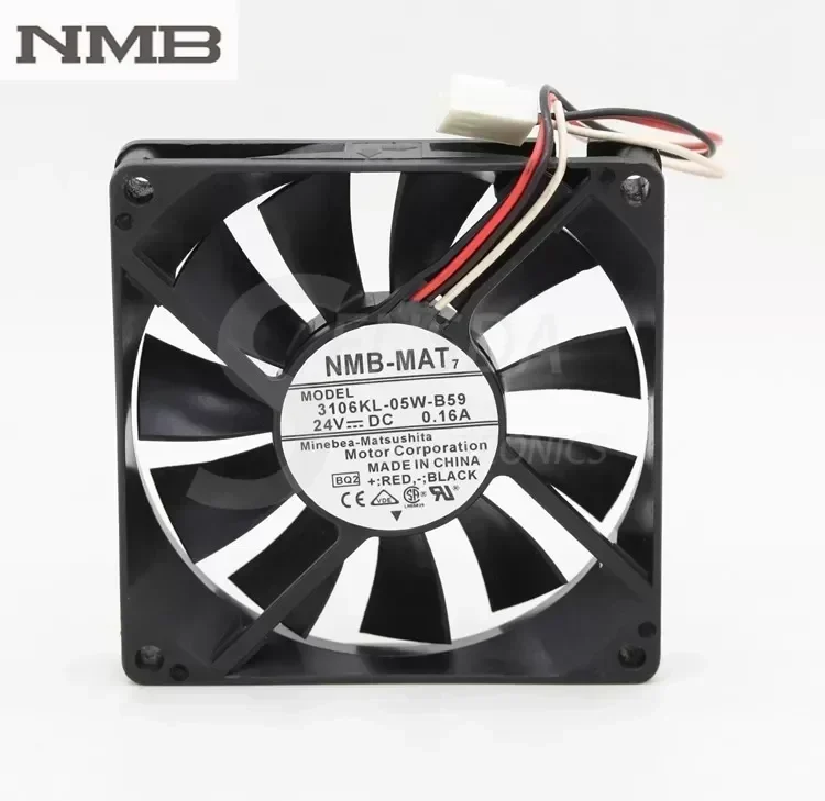 NMB 3106KL-05W-B59 8015 8CM 24V 0.16A three-wire inverter cooling fan