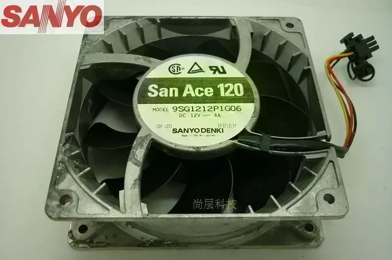 SANYO 12V 4A 9SG1212P1G06 cpu cooler heatsink axial Cooling Fan 12038 120x120x38mm 12cm