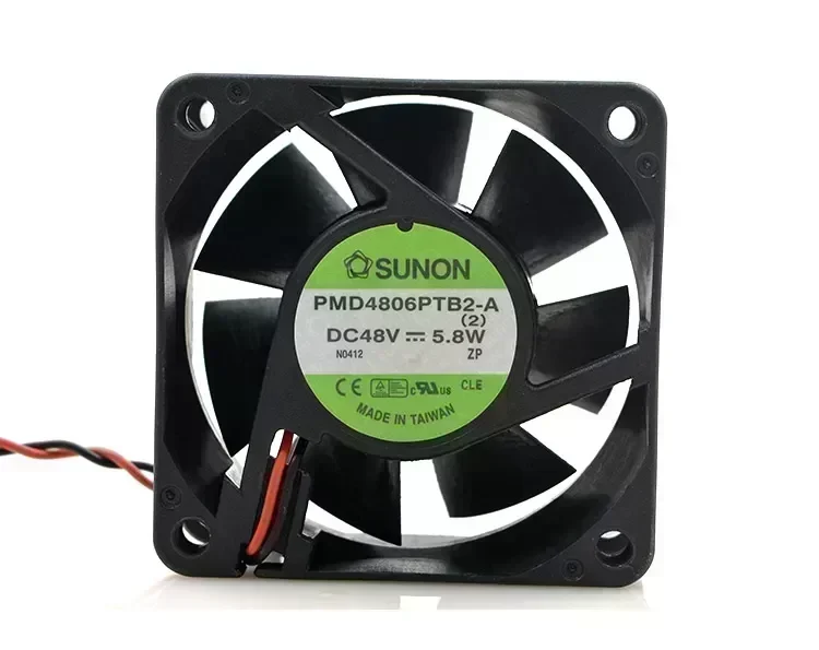 SUNON PMD4806PTB2-A (2) Server Square Fan DC 48V 5.8W 60x60x25mm 2-wire