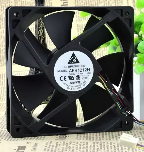 SSEA New cooling fan for DELTA AFB1212H PWM control PC case Fan 12V 0.35A 12CM 12025 120*120*25mm