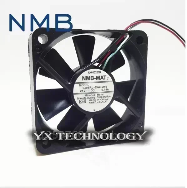 NMB 6015 24V 6CM 2406RL-05W-M59 inverter fan printer fan 10pcs /lot