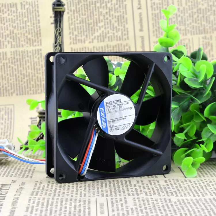 New original EBM PAPST 3412N / 2ME 9025 / 9CM 12V 1.1W 3-wire high-end cooling fan - Image 2