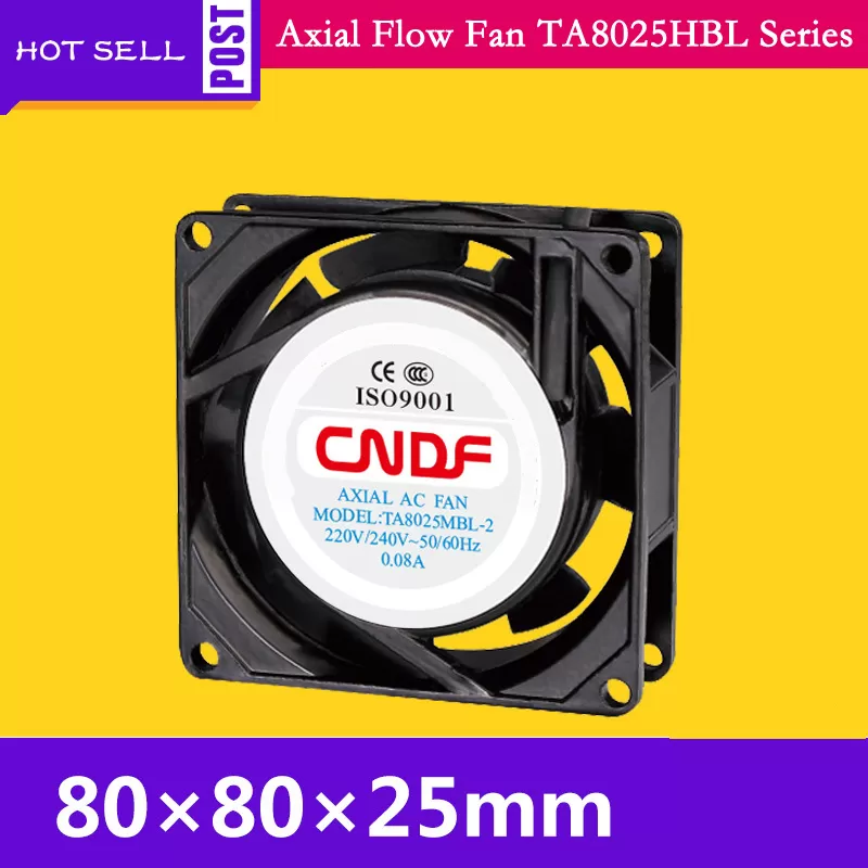 115VAC 50HZ 0.14A 15W 2300RPM Cooling Radiator Axial Fan TA8025MBL-1 Ventilation and Air Change FZY Small ventilator