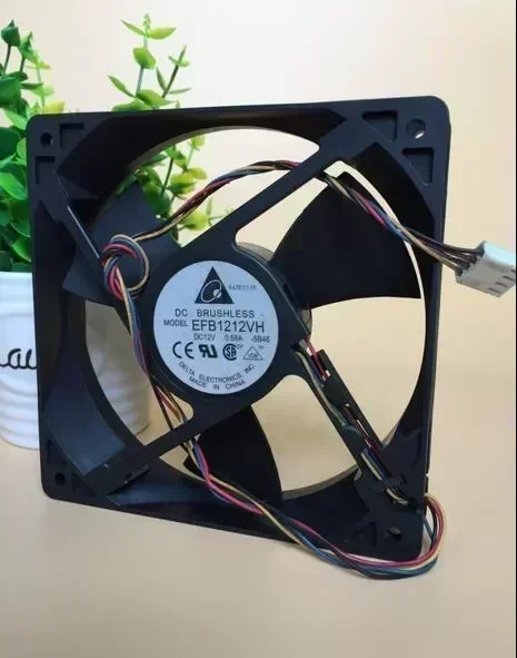 Original Delta EFB1212VH DC 12V 0.58A 12CM 12025 4-wire PWM Temperature Control Box Cooling Fan