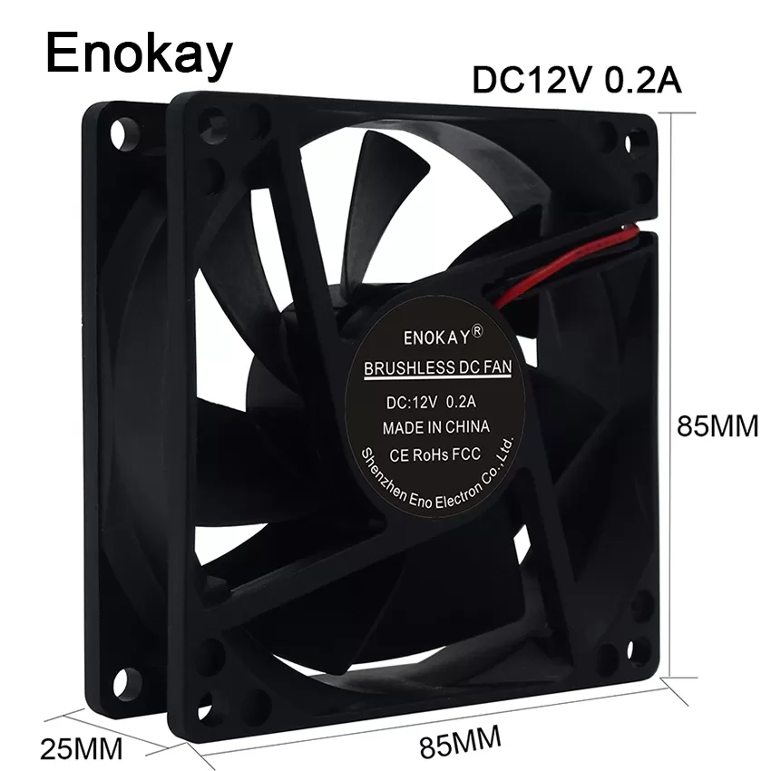 1PC Most durable pc computer fan 80mm 8025 8cm silent DC 12V/24V axial fan