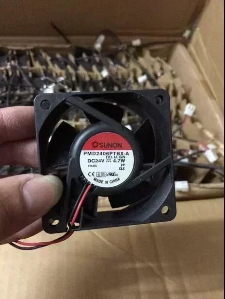 Original SUNON PMD2406PTBX-A DC 24V 4.7W 6025 60*60*25MM 6CM 2-Wire High Current Cooling Fan