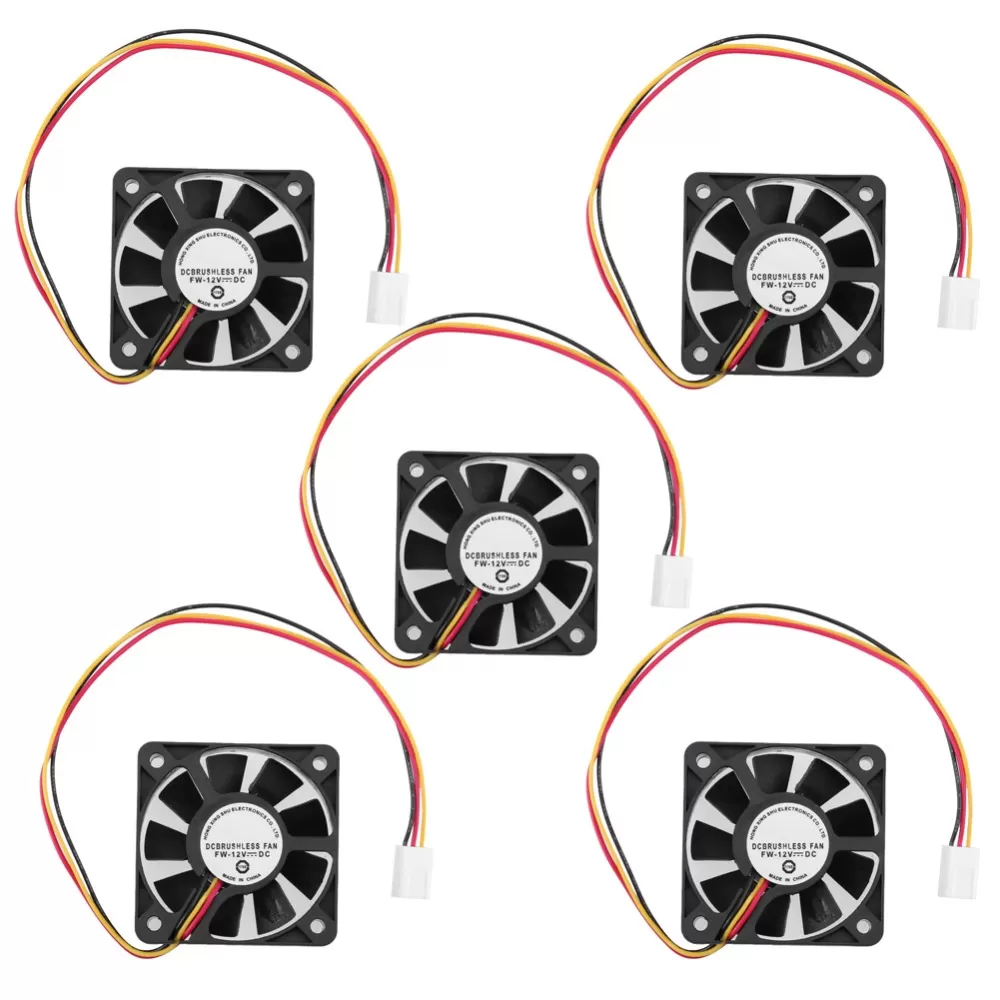 1/2/5Pcs 50*50*10mm 3Pin CPU Cooler Fan Heatsinks Radiator CPU Cooling Brushless Fan Ventilador for Computer Desktop PC 12V
