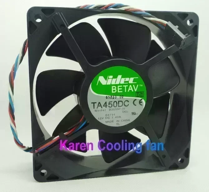 free shipping Nidec 12cm 12038 12V 1.4a TA450DC B35502-35 cpu cooler heatsink axial Cooling Fan