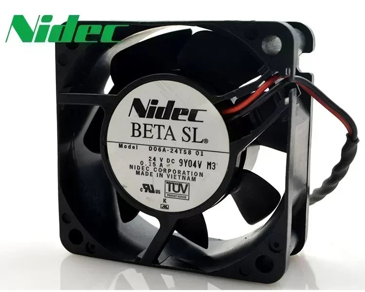 Nidec New original D06A-24TS8 01 24V 0.15A 6CM 60*60*25MM 6025 2-wire dual ball bearing ultra-quiet cooling fan