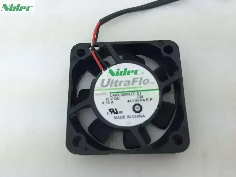 Original Nidec U40X12MHZ7-51 DC 12V 0.10A 4CM 4010 axial Cooling fan