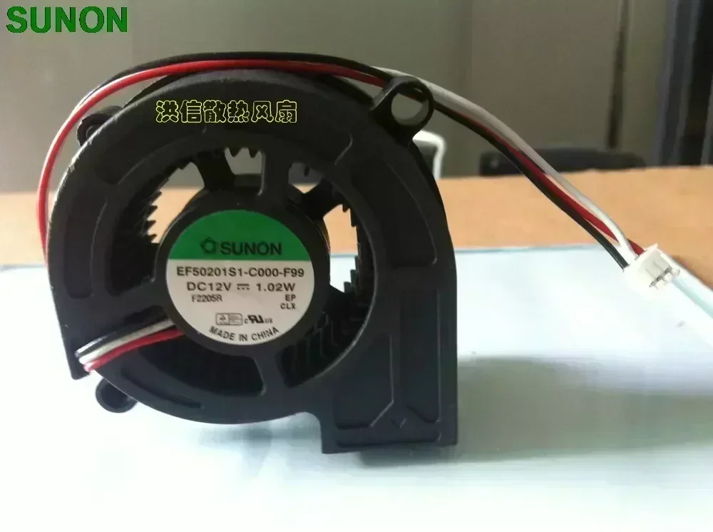 SUNON EF50201S1-C000-F99 5020 DC12V 1.02W 3Wire Projector Cooling Fan