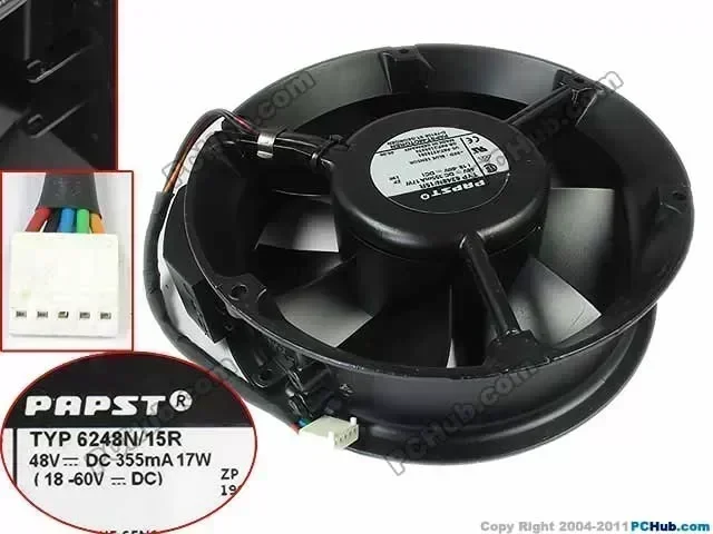 ebm papst TYP 6248N 15R DC 48V 17W 170x170x50mm Server Round fan