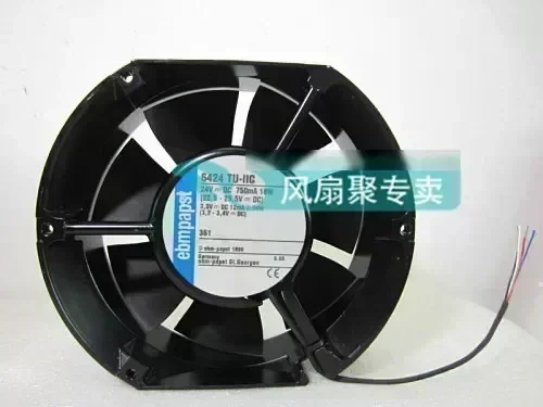 Original Germany ebmpapst 6424 TU-IIC 24V 18W 17cm17251 waterproof aluminum box fan