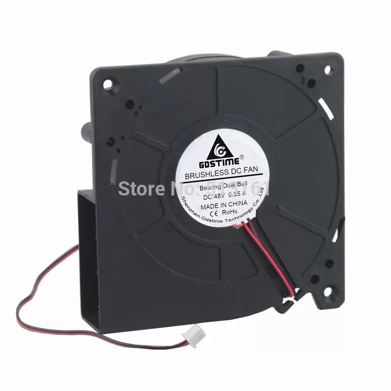 Gdstime 12cm 12032 120mm 48V DC 2 Pin Ball Bearing Computer Cooling Exhaust Blower Fan