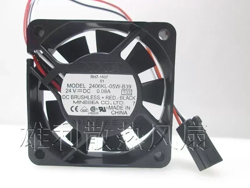 Free Delivery.2406KL-05W-B39 24VDC 0.08A original 60 * 60 * 15MM axial fan