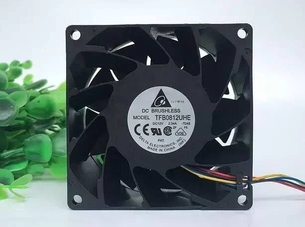 Original Delta 8038 DC 12V 2.34A TFB0812UHE 4-line PWM Temperature Control Server Heat Dissipation Cooling Fan