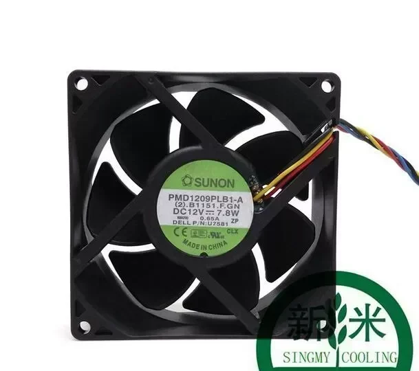 Original SUNON PMD1209PLB1-A DC 12V 7.8W 0.65A 9CM 9032 (4-line 5Pin) Server Cooling Fan