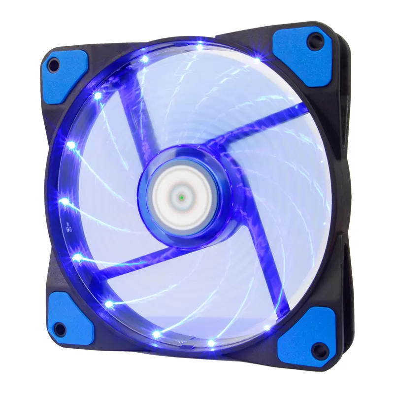 ALSEYE 120mm LED Cooler Fan for Water Cooler Computer Fan Radiator 12V 3-4pin 1300RPM Computer Case Fan LED x 15 pieces