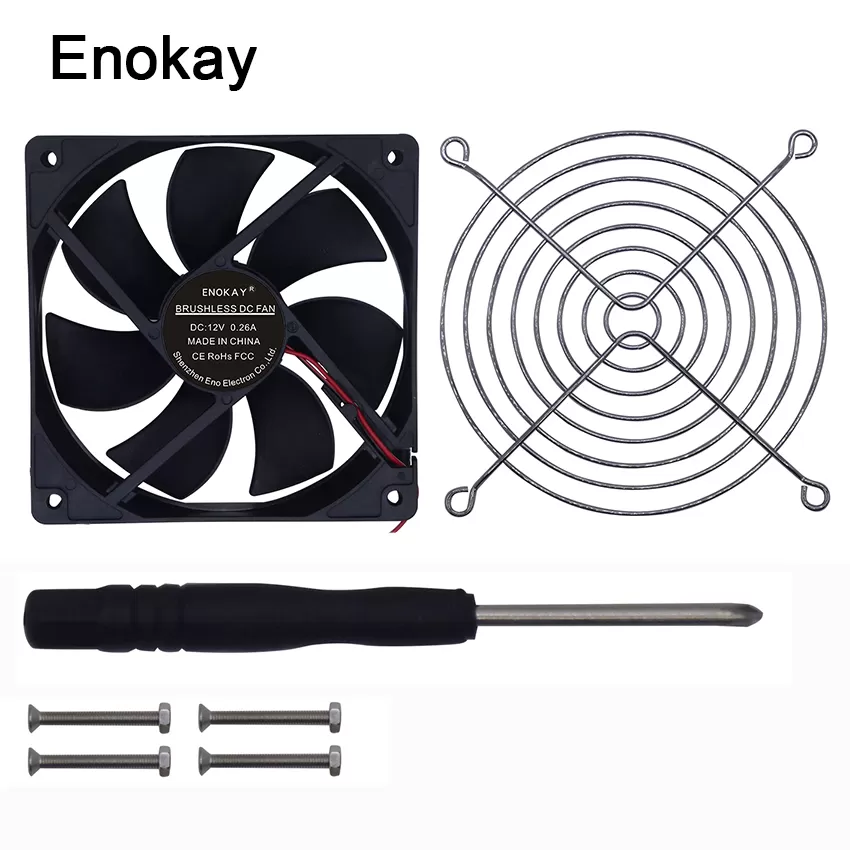 High-quality Water Cooler 2pcs 12025 120mm Cooling Fan For Computer, 12cm Exhaust For 12v 2400rpm Quiet Cooler