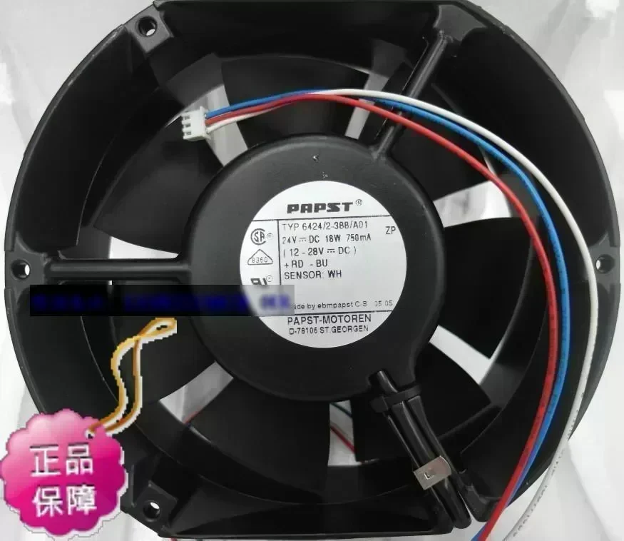New Original German ebmpapst TYP 6424/2-388/A01 172*51MM DC24V 0.75A 18W Inverter cooling fan