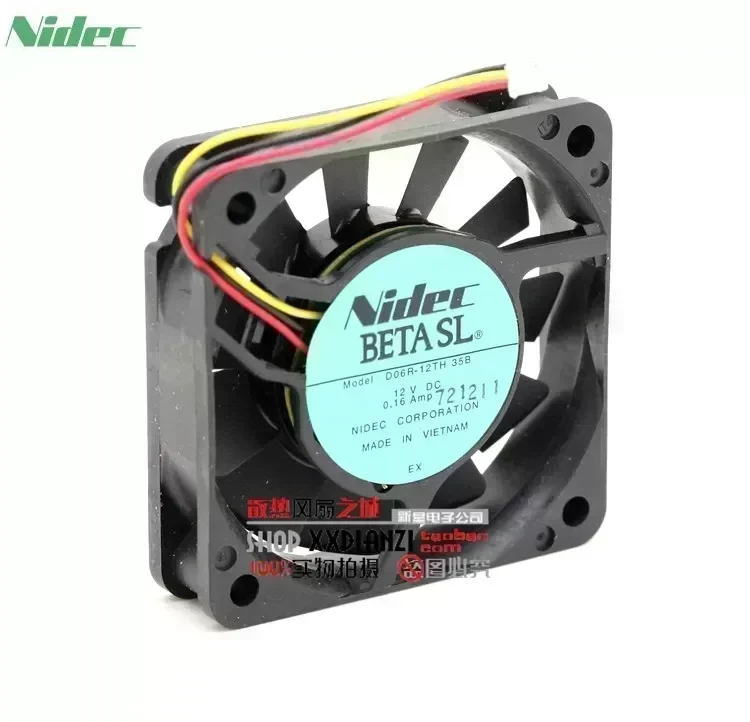 Wholesale New NIDEC D06R-12TH 35B 6015 60mm 6cm DC 12V 0.16A durable ball bearing computer pc cpu fan