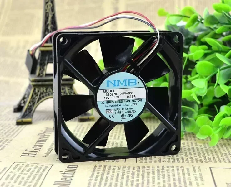 The original MNB 3108NL-04W-B39 12V 0.19A 8CM 80*80* 3 line cooling fan