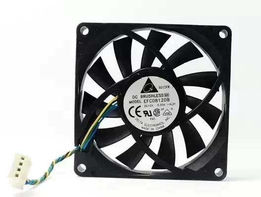 Wholesale: authentic Delta EFC0812DB 80*80*15 12V 0.50A 8CM PWM large air volume fan speed control