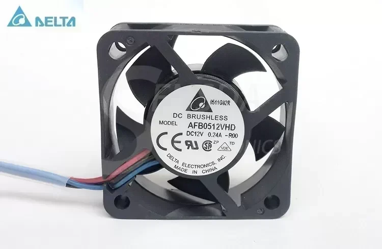 Wholesale Original Delta AFB0512VHD -R00 50 50mm 5cm DC 12V 0.24A 3-wire 3-Pin Alarm server cooling fans