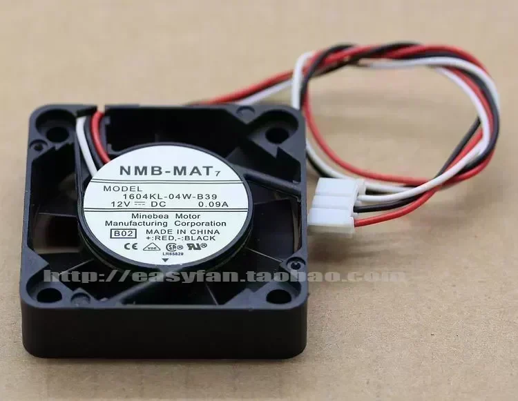 NMB-MAT 1604KL-04W-B39 B02 DC 12V 0.09A 40x40x10mm Server Square fan