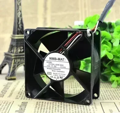 NMB 8CM 3112KL-04W-B69 80*80*32MM 12V 0.58A 3 lines server dual ball chassis fan