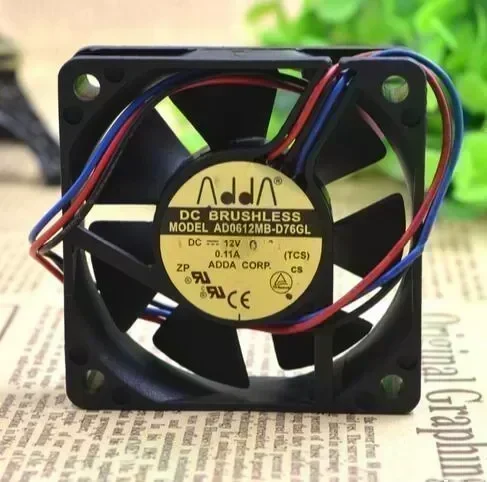 Wholesale: ADDA 60*60*15 6CM 12V 0.11A AD0612MB-D76GL 3 wire CPU power dissipation fan
