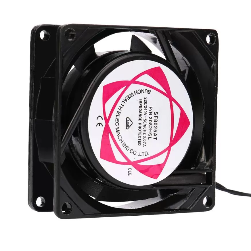 V 240V 8cm 80mm x 80mm x 25mm AC Metal Brushless Cooling Industrial Fan JUL14 Dropship