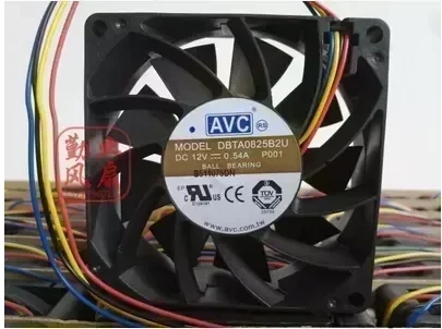 Wholesale: AVC 80*80*25 8CM 12V 0.54A DBTA0825B2U 4lines PWM intelligent speed control of large air fan