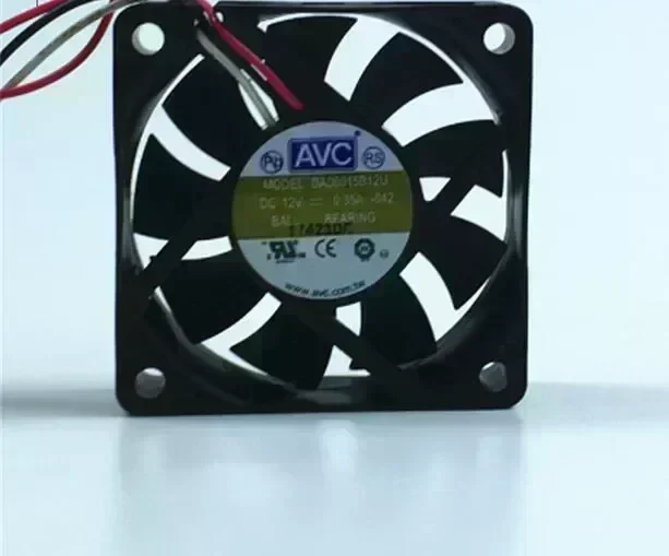 Wholesale: original AVC DA06015B12U 12V 0.35A 6015 60*60*15mm 3-wire double ball large air flow cooling fan