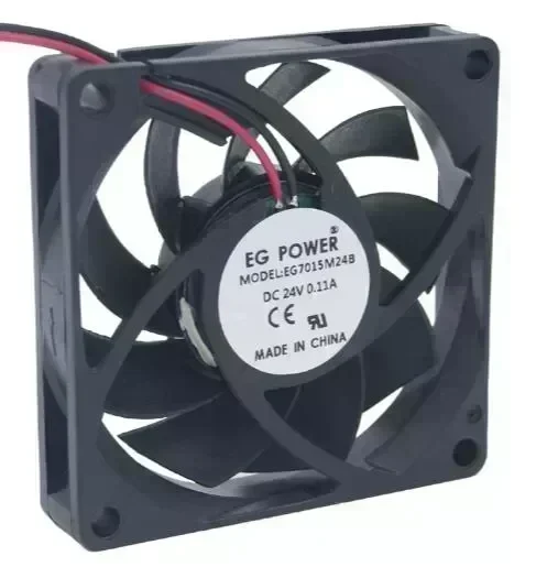 Wholesale: EG POWER 7CM 24V EG7015M24B 7015 2 line DC fan double ball industrial fan