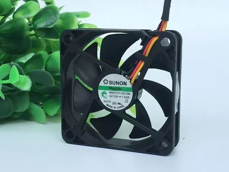 Original SUNON 6015 6CM 12V 1.92W ME60151V1-000U-G99 3-wire cooling fan