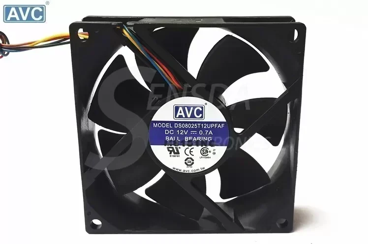 Wholesale AVC DS08025T12UPFAF 8025 80mm 8cm DC 12V 0.7A PWM fan speed control of wind capacity cooling fans