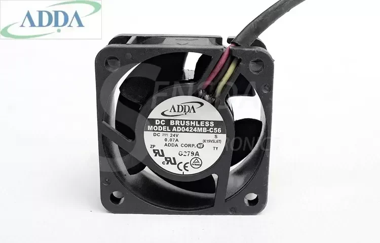 Wholesale ADDA 4020 AD0424MB-C56 40mm 4cm DC 24V 0.07A 3Wire server inverter axial cooler blower Cooling Fans