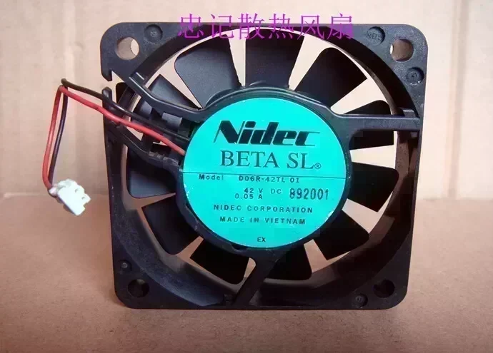 Genuine Nidec 6CM 6015 42V 0.05A D06R-42TL 01 2 line copier fan